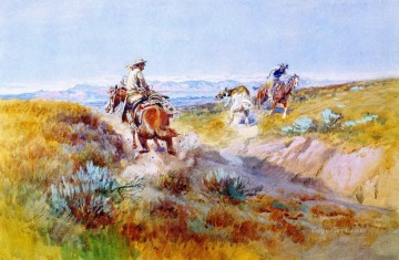 牛が野生だった頃 1936年 チャールズ・マリオン・ラッセル Oil Paintings